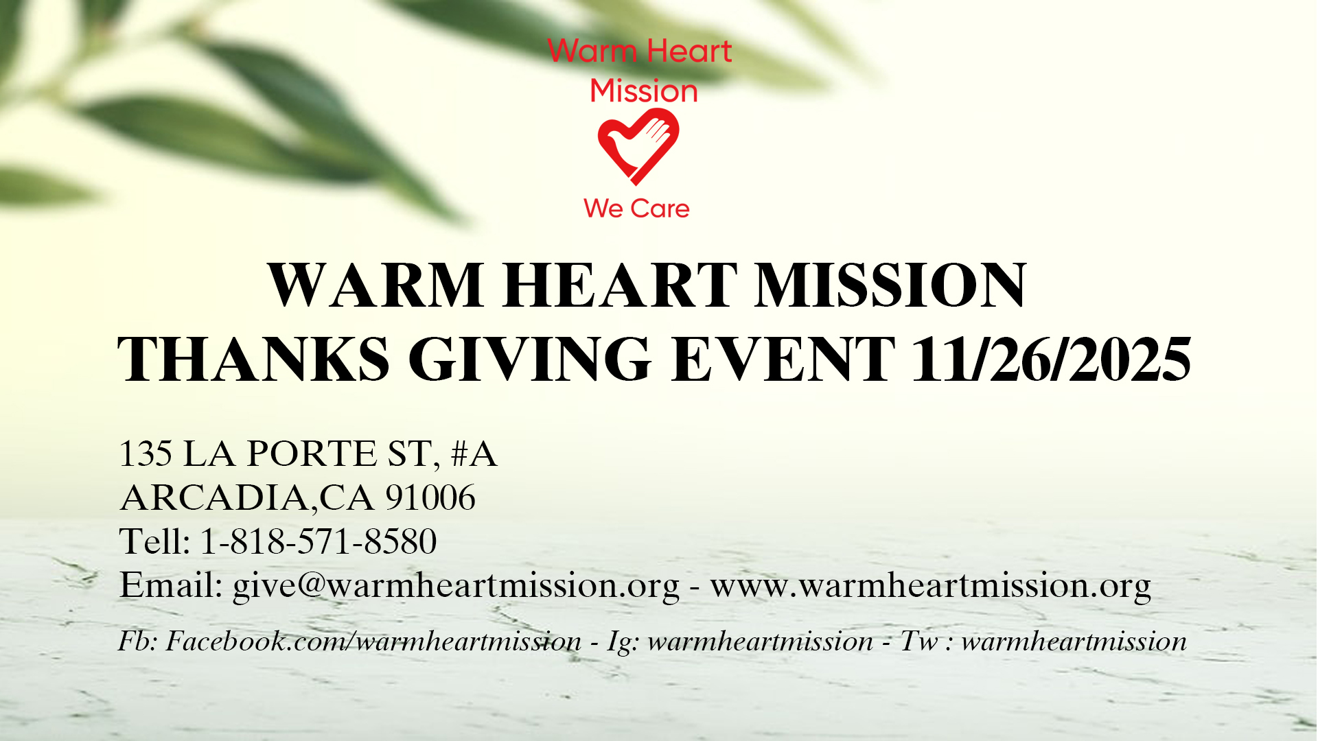 BANNER THANKS GIVING EVENT 2025